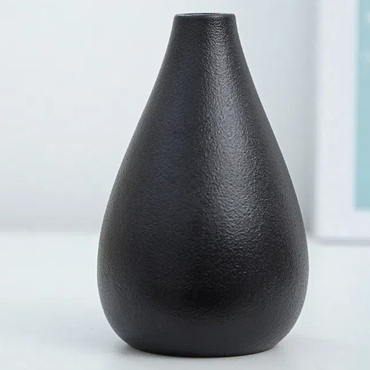 Coarse pottery vase ceramic black tea ceremony flower arrangement vase flower arrangement