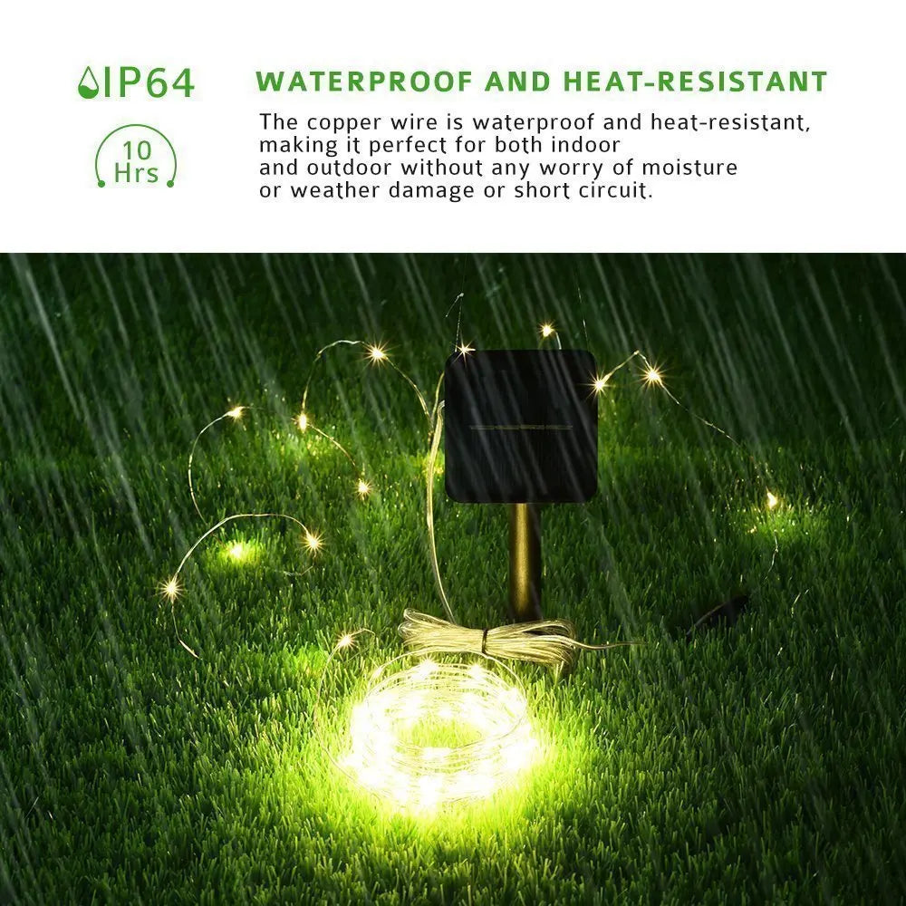 Solar Light Outdoor Waterproof 50/100/200/300 LED Lamp String For