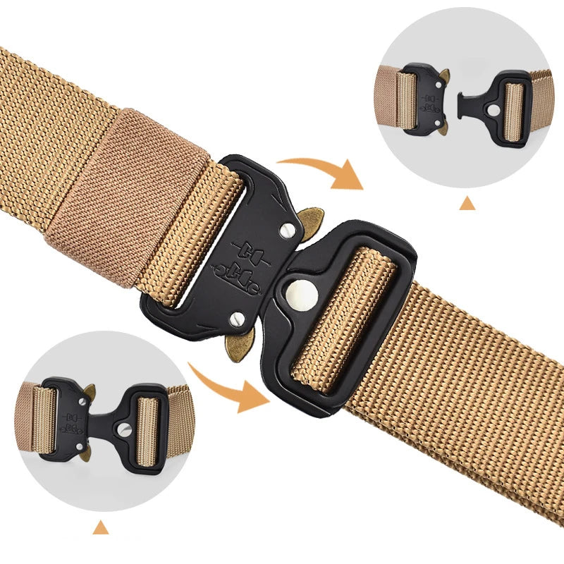 Men's Belt Outdoor Hunting Multi Function Combat Survival 120cm